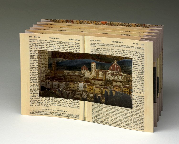 Laura Davidson. Florence: travel guide series, six paneled tunnel book. Boston, 2003. Limited edition of 500 numbered and signed by the artist. National Gallery of Art Library, David K. E. Bruce Fund